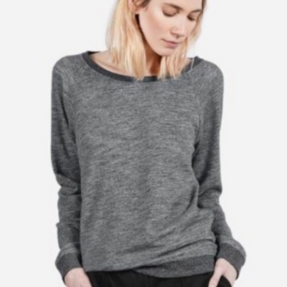 Everlane Tops - Everlane grey heathered sweatshirt scoop neck M